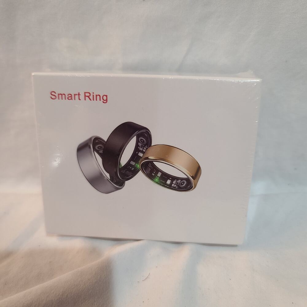 Smart Ring Size 8 Gold SmartHealth Mobile Charging NEW